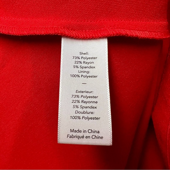 Likely Bunker V-Neck Sleeveless Fit & Flare Skater Mini Dress Scarlet Red 10 - Picture 6 of 15